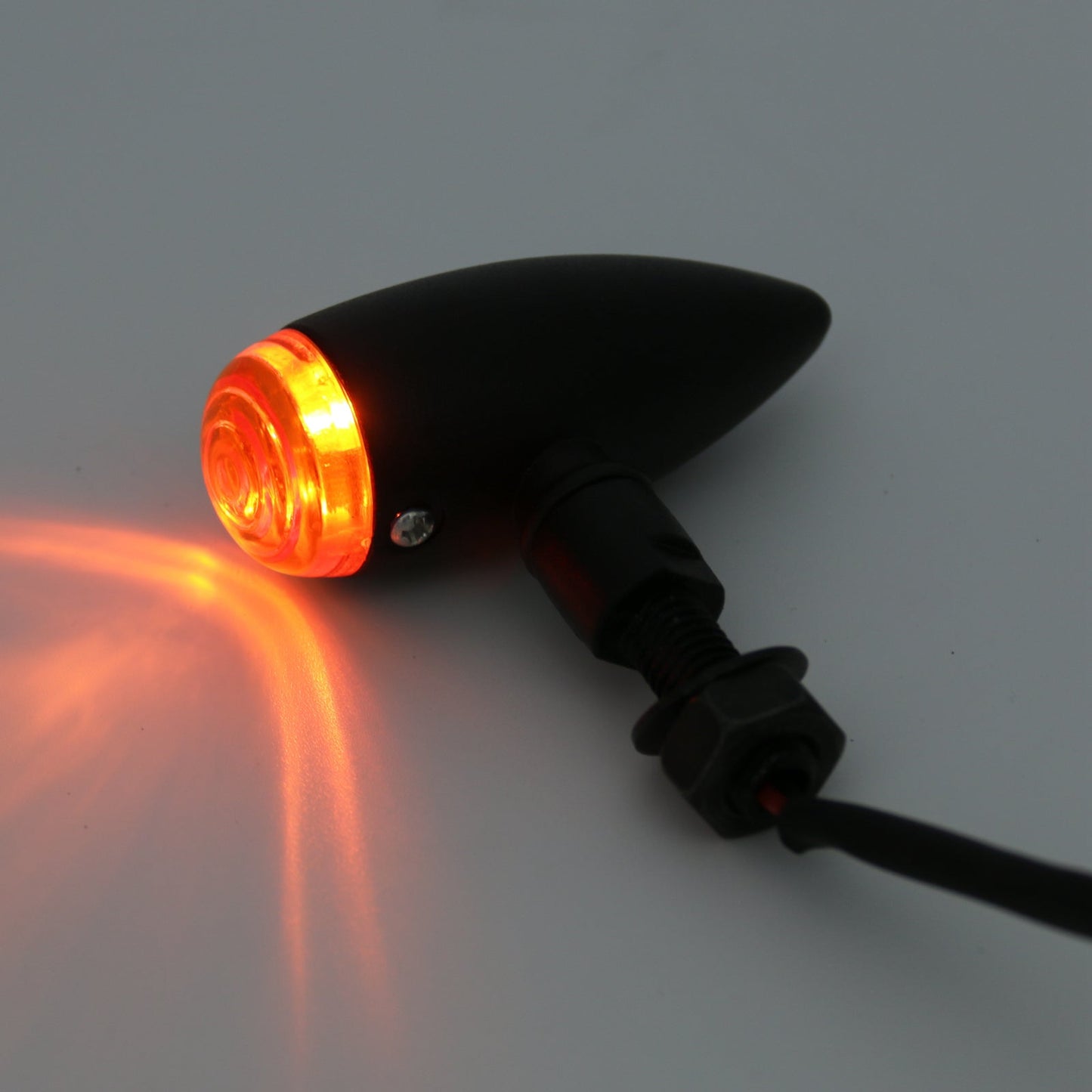 Harley Motorcycle Custom Bike Cruiser Bobber Chopper Bullet Turn Signal Light Fit Black Champoo