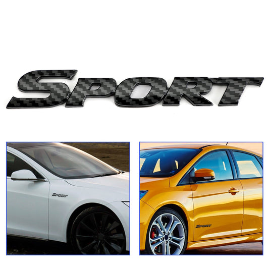 3D Metal Sport Logo Car Trunk Tailgate Emblem Badge Decal Sticker Carbon