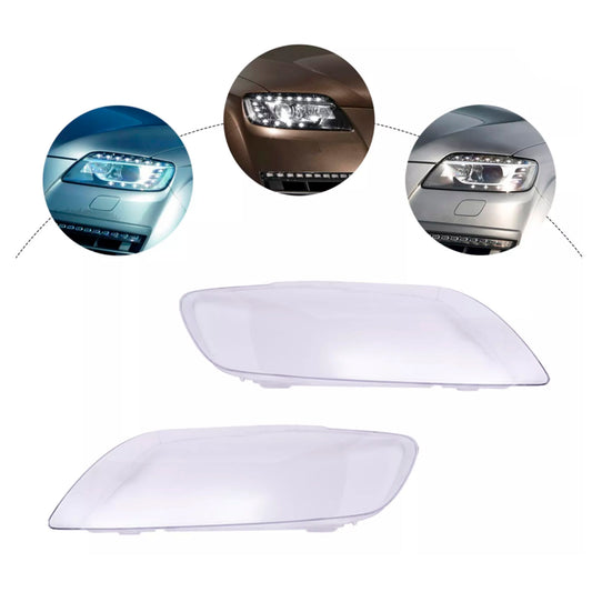 2PCS Front Headlight Glass Clear Cover For Audi Q7 2006-2015