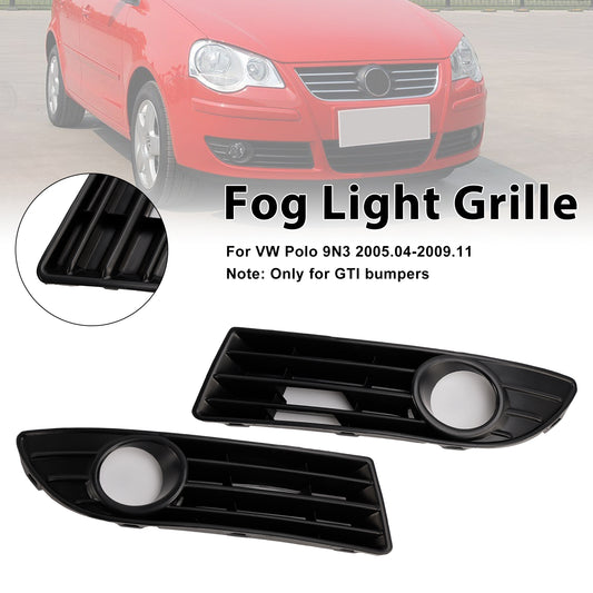 2PCS Fog Light Cover Grille Grill Fit VW Polo 9N3 GTI 2005-2009