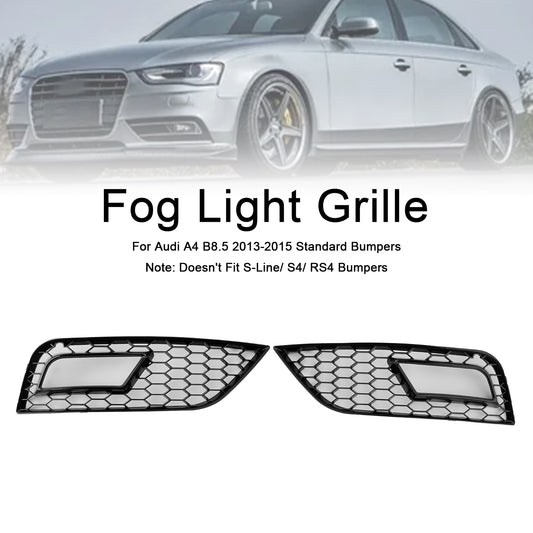 Black Honeycomb Fog Light Cover Fit Audi A4 B8.5 2013-2015 Standard Bumper