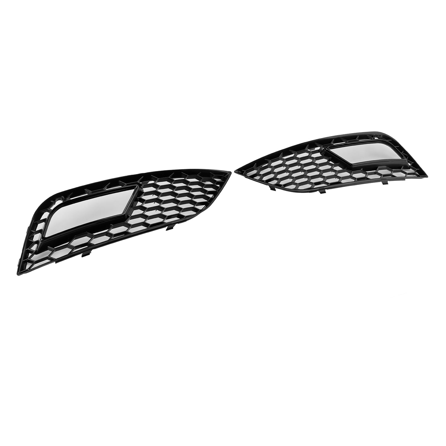 Black Honeycomb Fog Light Cover Fit Audi A4 B8.5 2013-2015 Standard Bumper