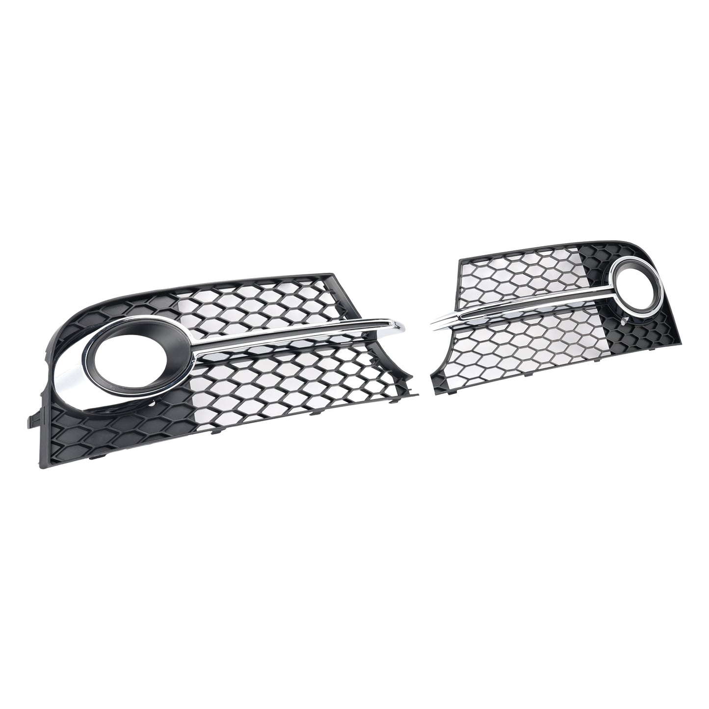 Chrome Front Bumper Fog Light Grille Fit Audi TT MK2 S-Line TTS 2011-14