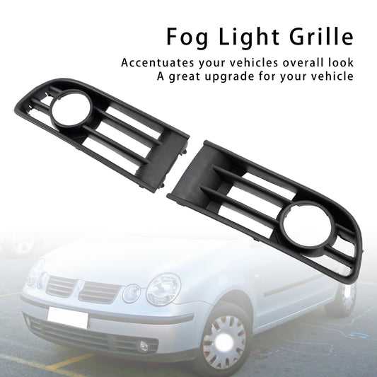 2PCS Front Lower Fog Light Cover Grille Grill Fit VW Polo 2002-2005