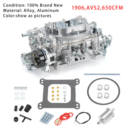 4 Barrel 1906 AVS2 Carburetor 650 CFM Electric Choke For GMC 1980-1987