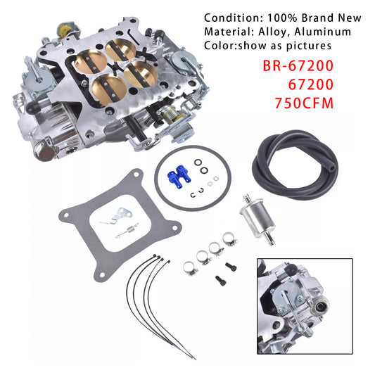 BR-67200 Carburetor 4 Barrel Square Bore Dual 750 CFM Mechanical Secondary