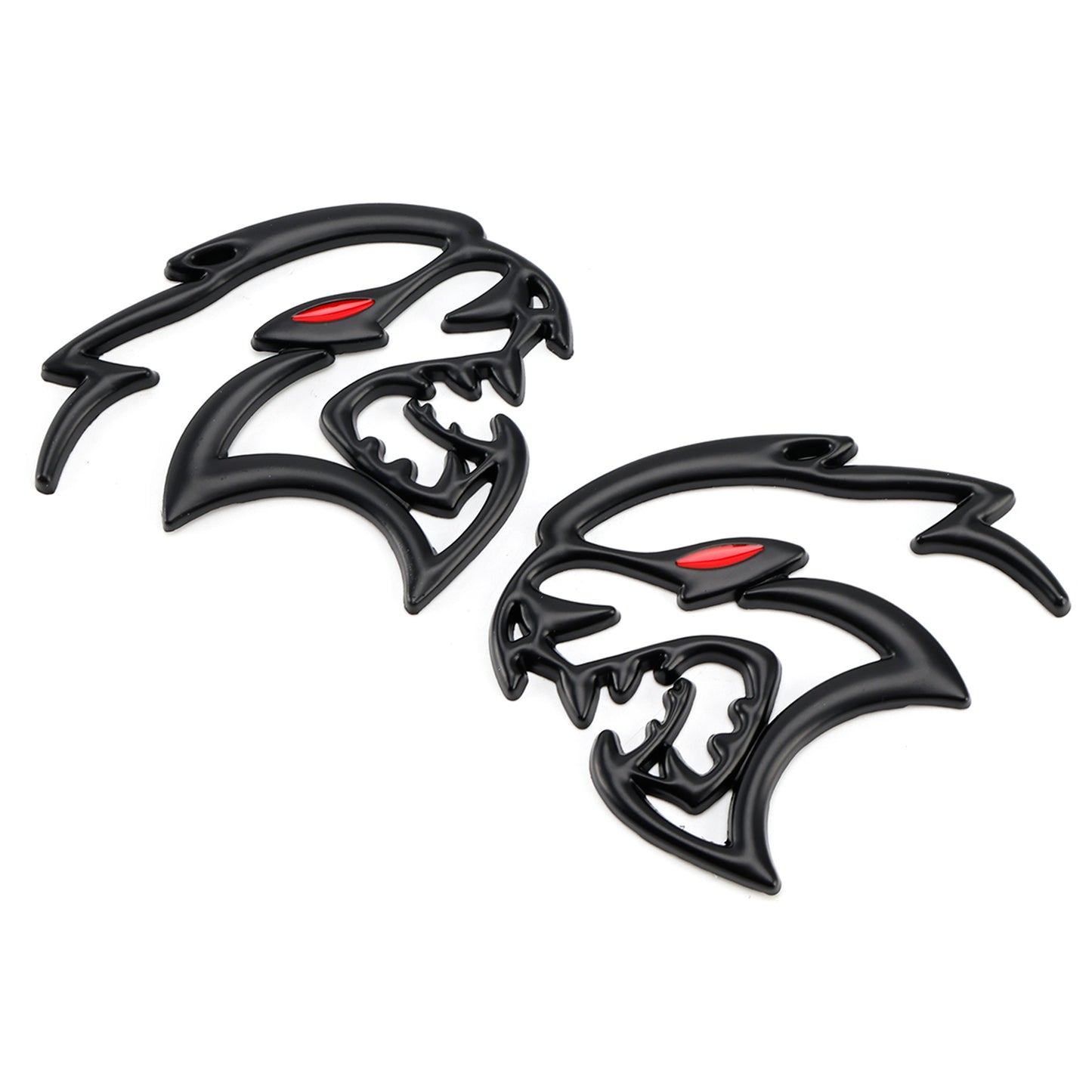 SRT Hellcat Black 2PCS Hellcat Fender Side Emblem Badge Decal