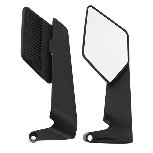 Aprilia/Tuono V4 1100 Factory M8 M10 Aluminum Adjustable Swivel Winglet Mirror Clear