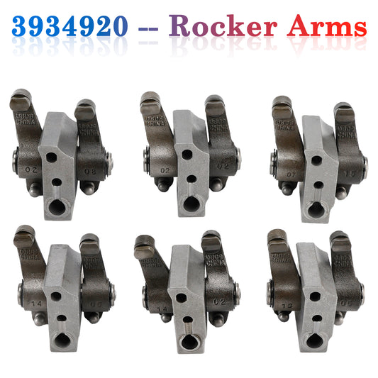 Cummins Dodge 5.9L 12V 3934920 6PCS Intake Exhaust Rocker Arms Support Set 4089669 3966678