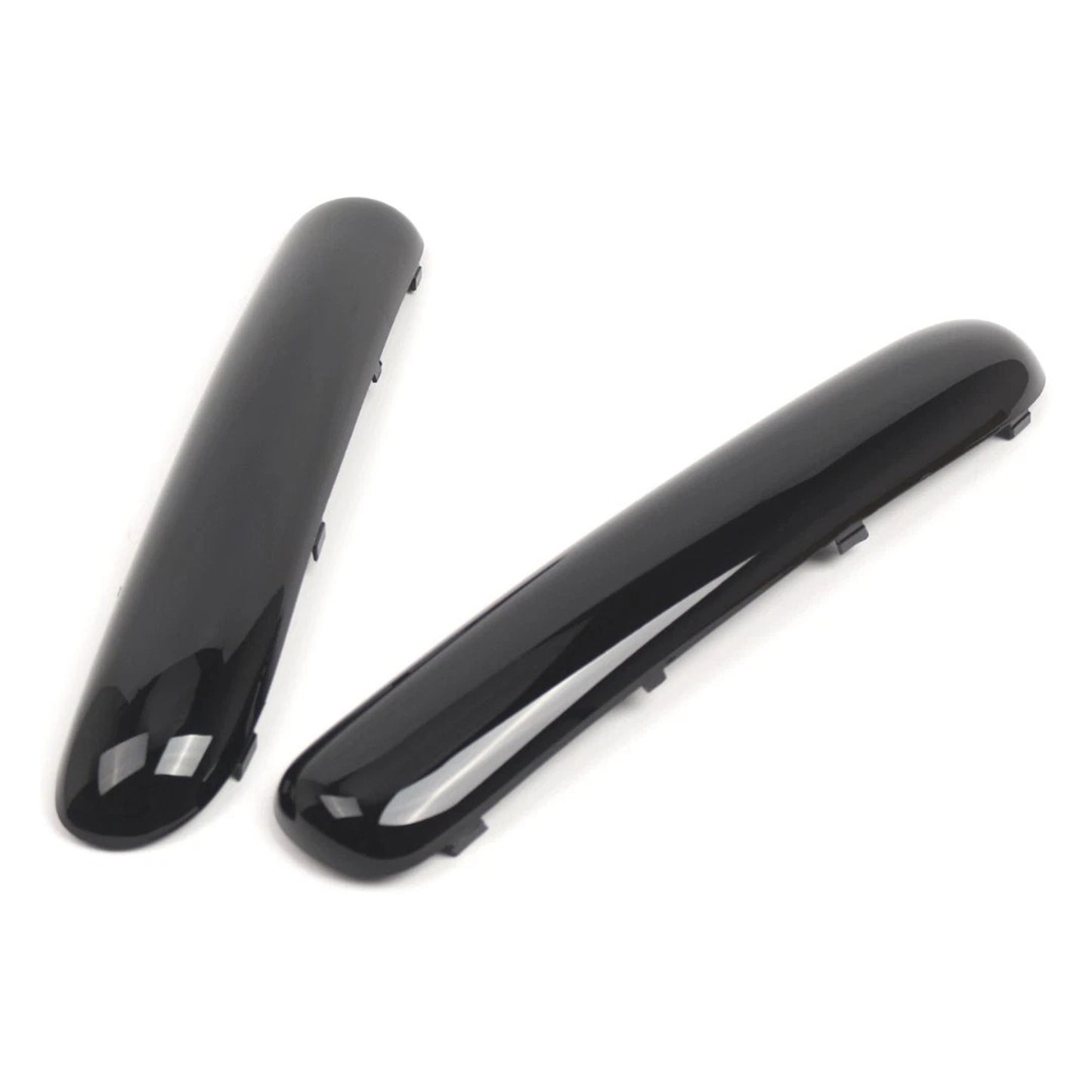 Mini Copper One Cabrio R50 2001.06 - 2004 Glossy Black 51116800143 Pair Front Bumper Trim Set
