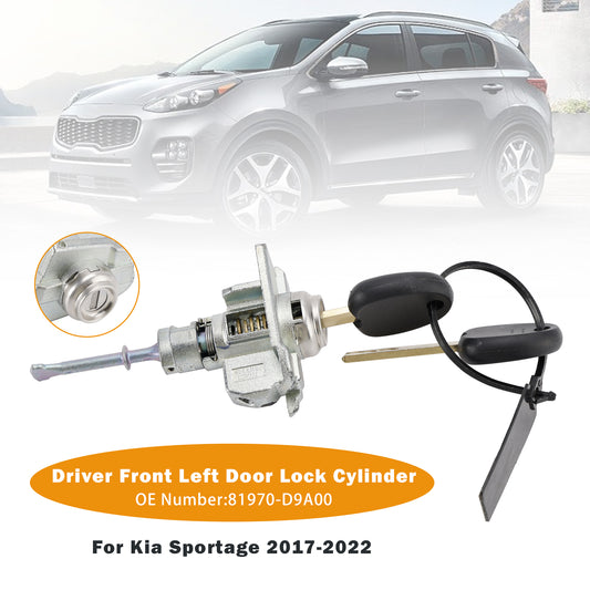 17-22 Kia Sportage 81970-D9A00 Driver Front Left Door Lock Cylinder