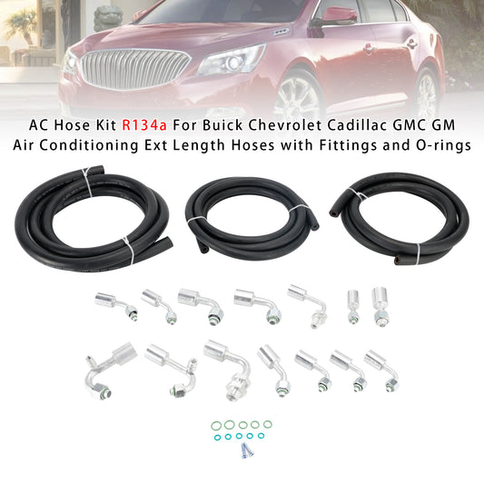 Buick Chevrolet Cadillac GMC GM Air Conditioning Ext Length Hoses R134a AC Hose Kit