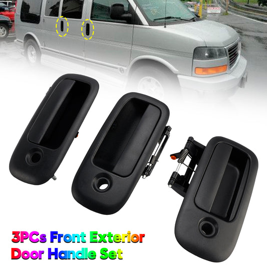 1996-2009 Chevrolet Express 1500 Express 2500 3PCs Front Exterior Door Handle Set