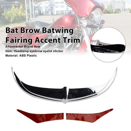 96-13 Electra Street Glides Trikes Bat Brow Batwing Fairing Accent Trim