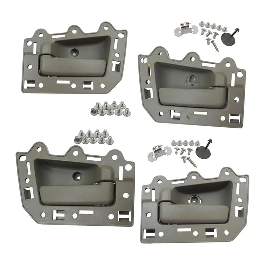 4pcs Front Rear LH&RH Inside Inner Door Handle Gray 2005-2011 Jeep Grand Cherokee