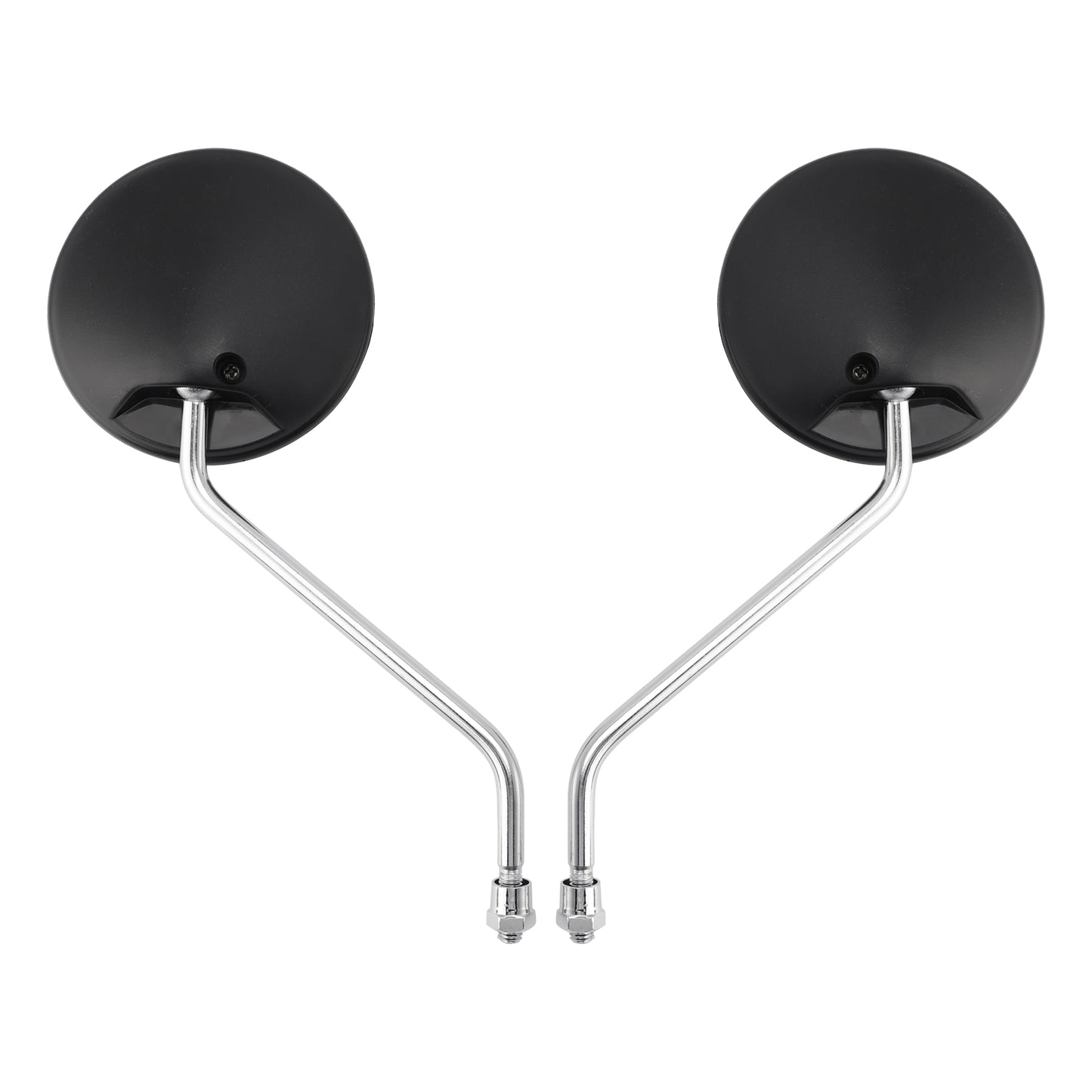 Scooter Moped 8mm Clockwise with Chrome Stem PAIR Universal Round Mirrors