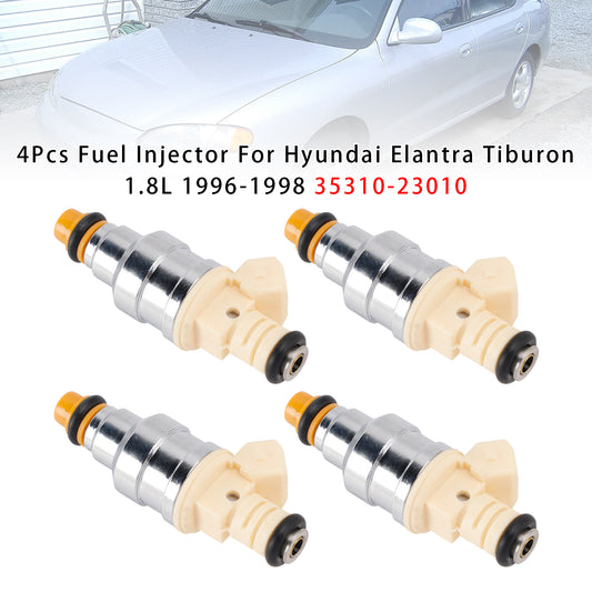 1996-1998 Hyundai Elantra Tiburon 1.8L 35310-23010 4Pcs Fuel Injector