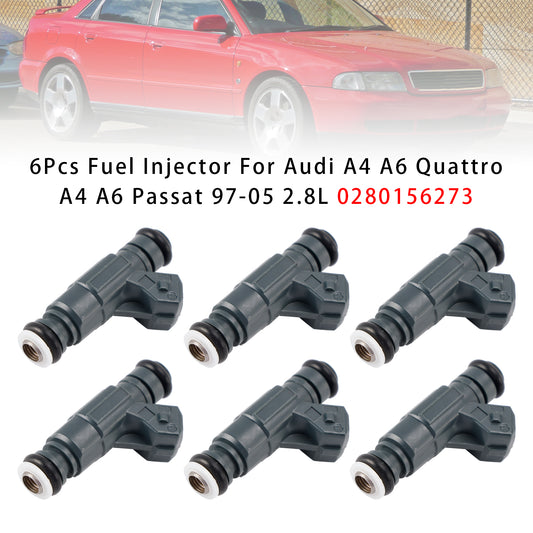 97-05 Audi A4 A6 Quattro A4 A6 Passat 2.8L 0280156273 6Pcs Fuel Injector