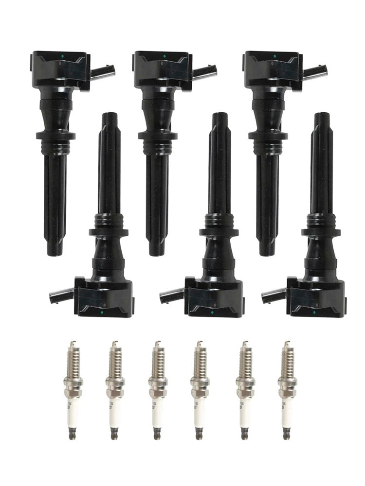 2014-2016 Land Rover LR4 V6 3.0L GAS UF730 6 Ignition Coils Spark Plugs