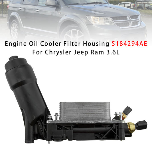 Chrysler Jeep Ram 3.6L 5184294AE Engine Oil Cooler Filter Housing