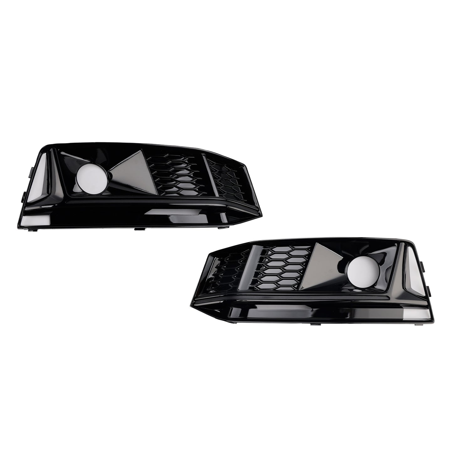 2016-2019 AUDI A4 B9 S-line S4 (8W) With ACC Hole 8W0807681K 2PCS Black Front Bumper Foglight Grille Grill