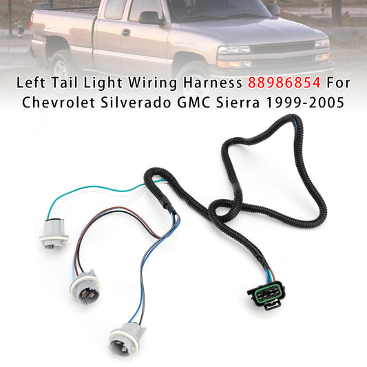 1999-2005 Chevrolet Silverado GMC Sierra 88986854 Left Tail Light Wiring Harness