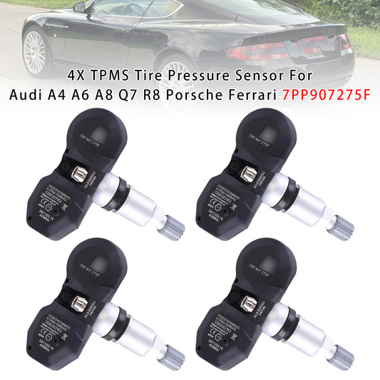 4X TPMS Tire Pressure Sensor For Audi A4 A6 A8 Q7 R8 Porsche Ferrari 7PP907275F