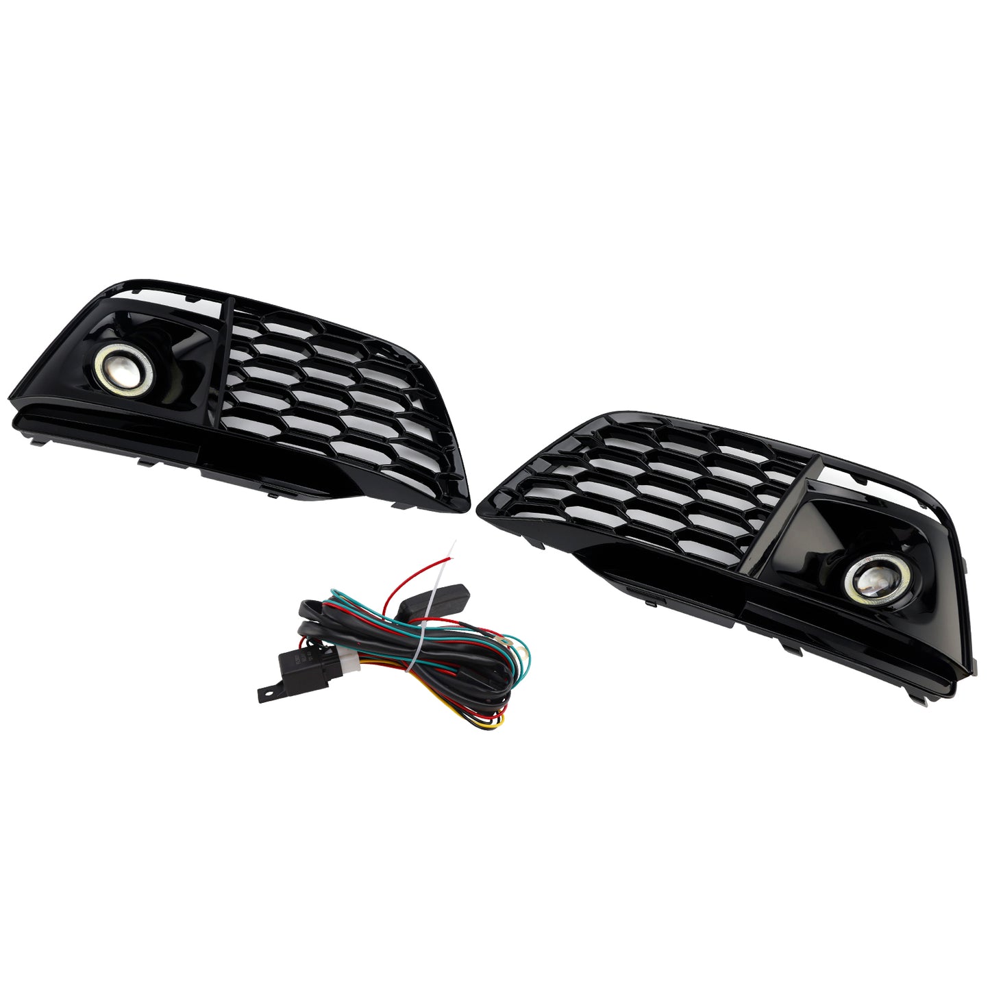 Fog Light Grille Cover 80A807680L Fit Audi Q5 SQ5 2018-2022 Pre-Facelift W/ACC