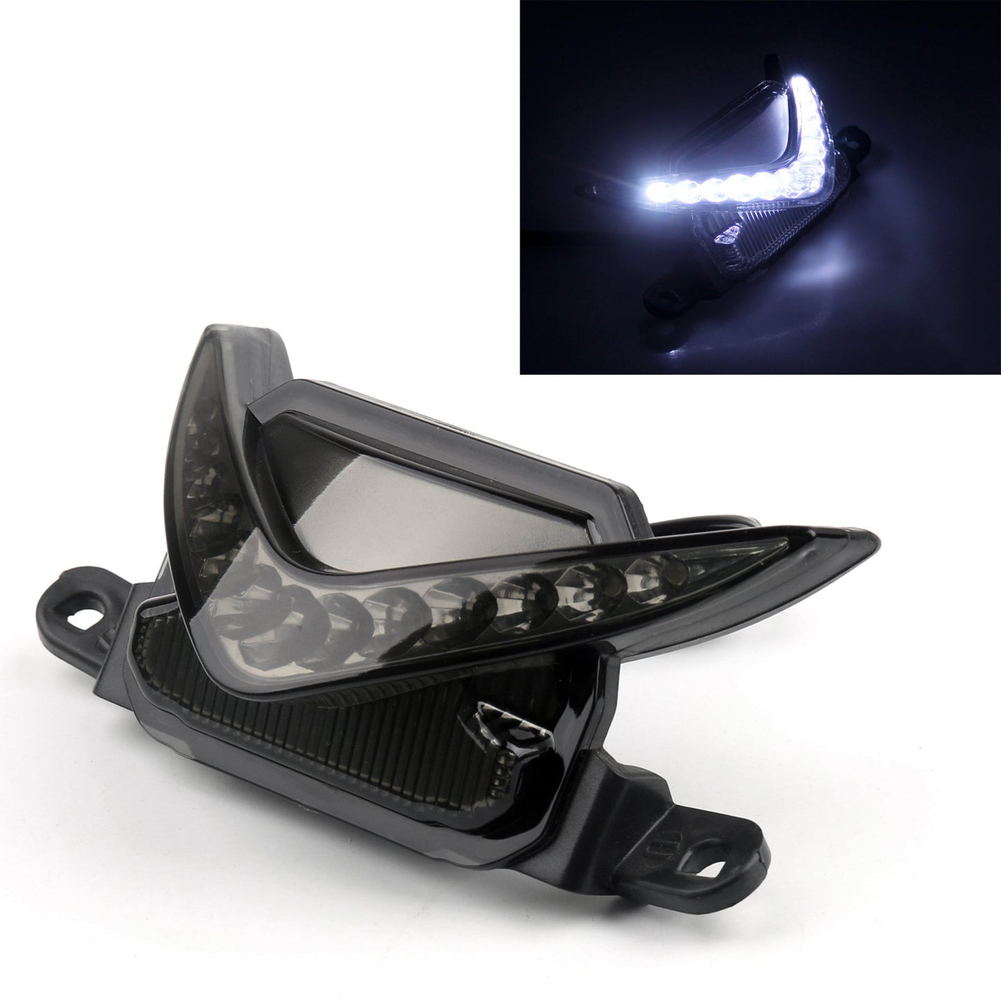 LED Rear Night Running lights For Honda CBR600RR 2007-2013 2011 2012 Smoke Champoo