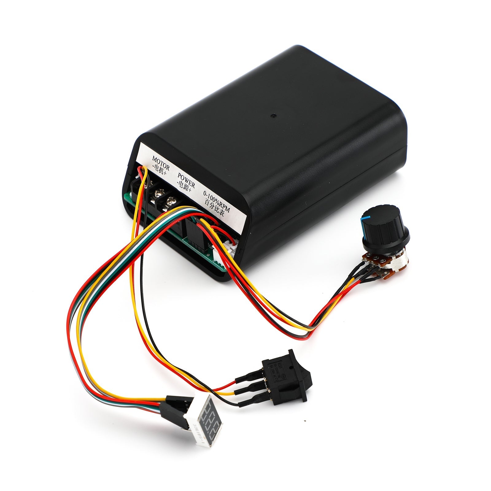 DC 10-55V 40A Motorregelaar – Vooruit/achteruit – Met CW/CCW-schakelaar – 4-cijferig Display – Digitale Snelheidsregeling