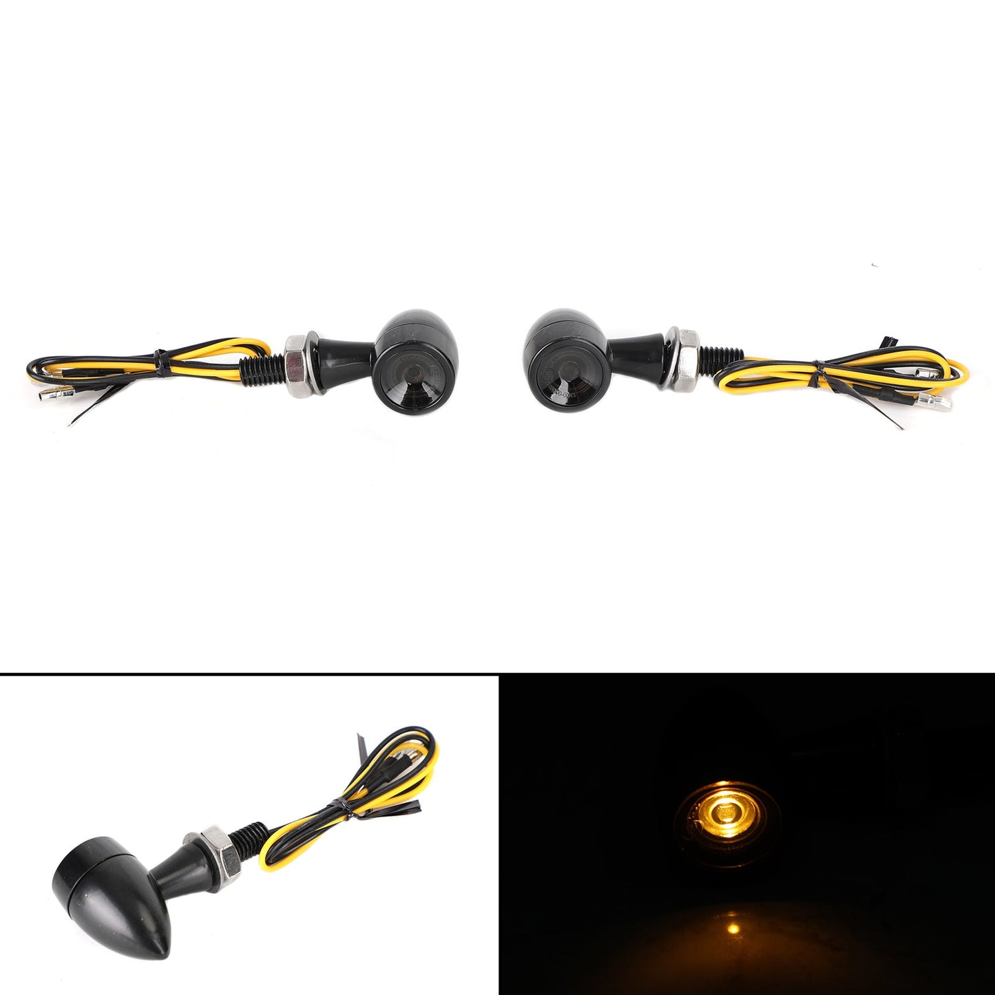 Mini Bullet Motorcycle LED Turn Signal Indicator L0 Brake Light 12V M7 Champoo