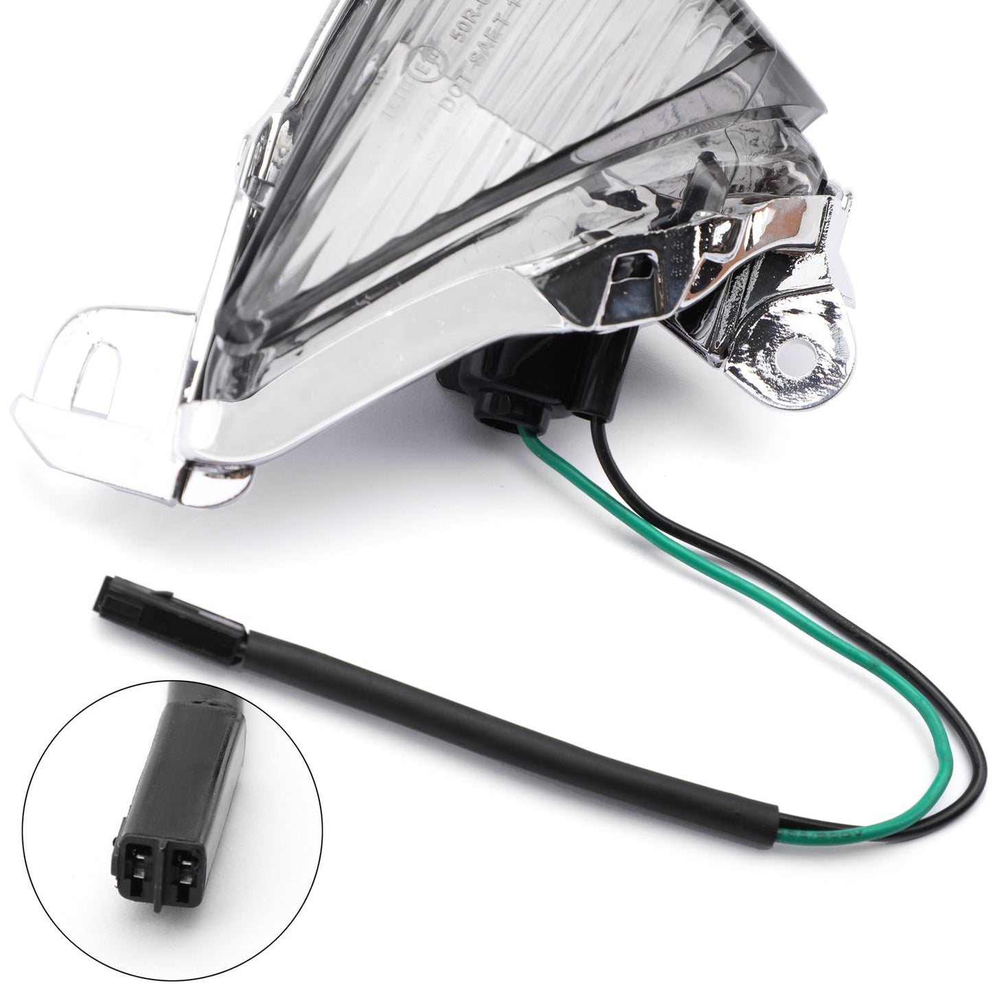 Front Turn Signals Lens Fit For Kawasaki ZX14R 2006-2010 ZX10R 2006-2007 Ninja 650F 2006-2008 Smoke Champoo