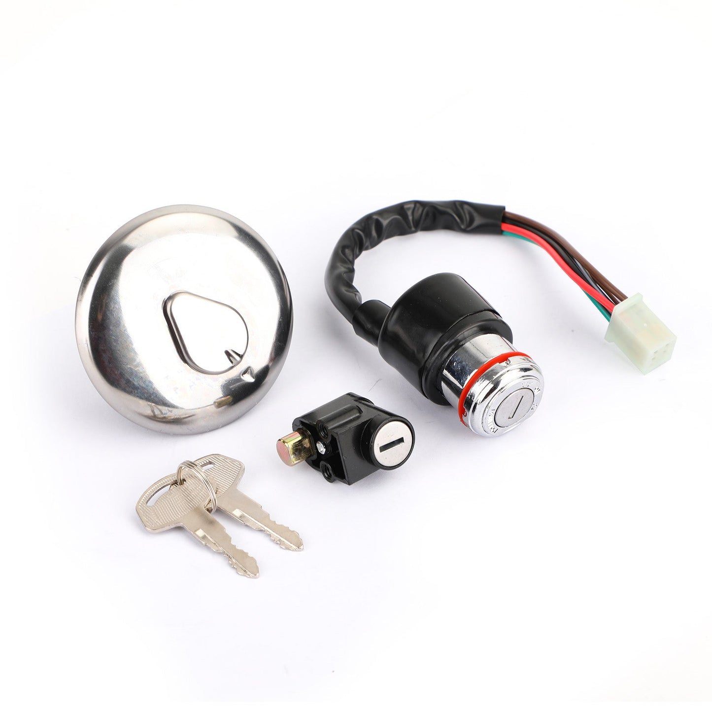 Suzuki GN125 1982-2001 Complete Lock Set Ignition Switch 2 Keys Petrol Cap