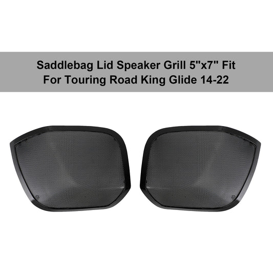 5"X7" Saddlebag Lid Speaker Grill Fits For Road King Touring Glide 14-22