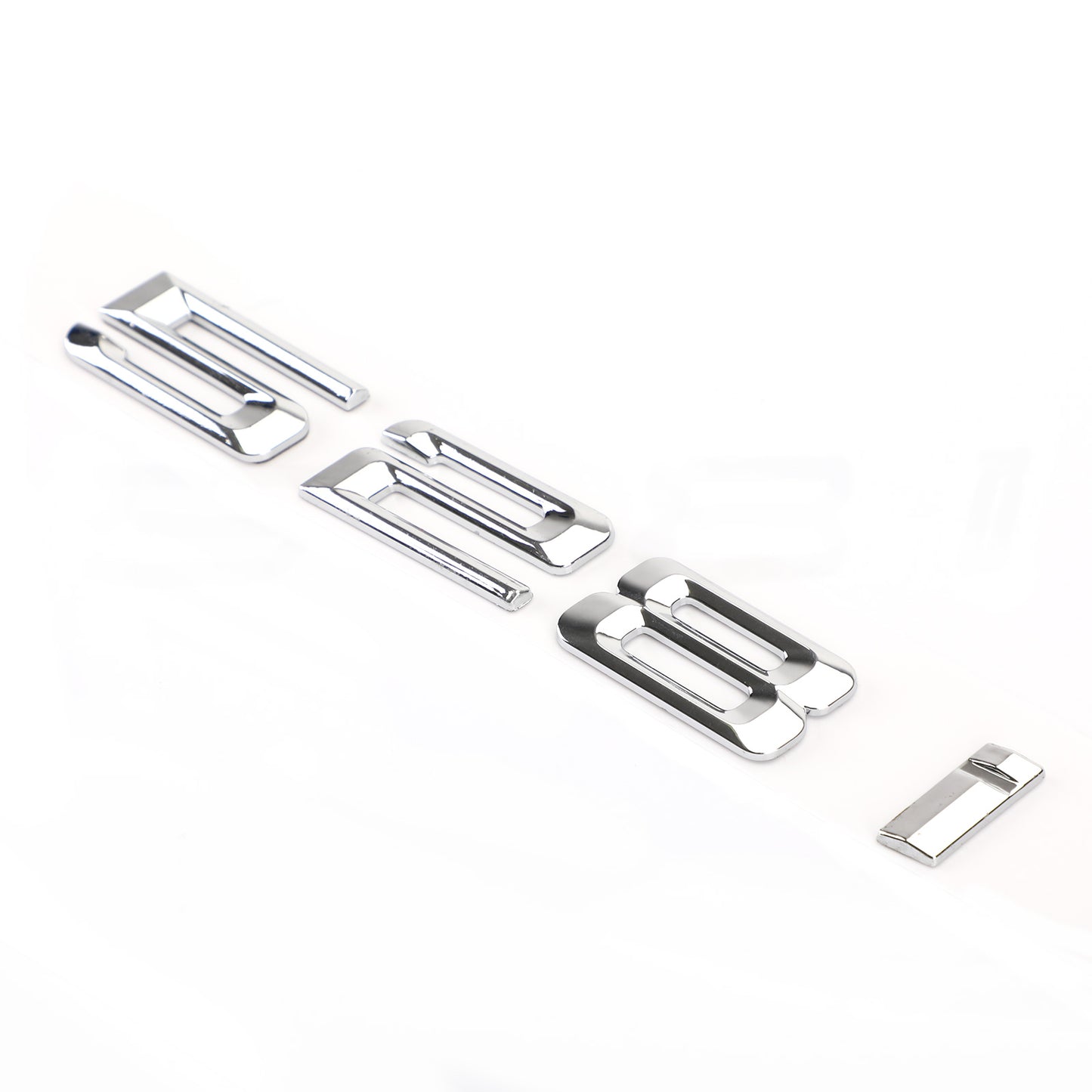 528i Chrome Rear Trunk Nameplate Badge Emblem Numbers Letter Decal 528 i