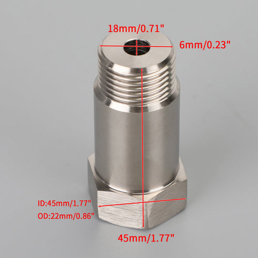 4PCS Sensor Test Pipe Extension Extender Adapter Spacer M18 X 1.5 Bung 45mm