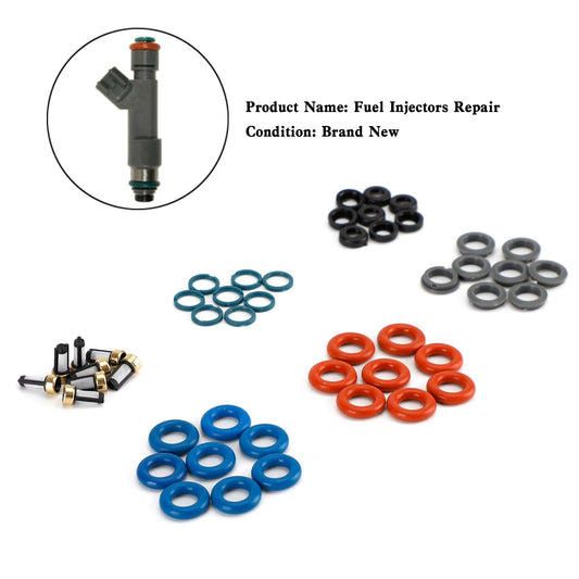Volvo S80 XC90 4.4L 8PCS Fuel Injectors Repair Seal Kit Filter Cap FJ1073 85212247 1550589