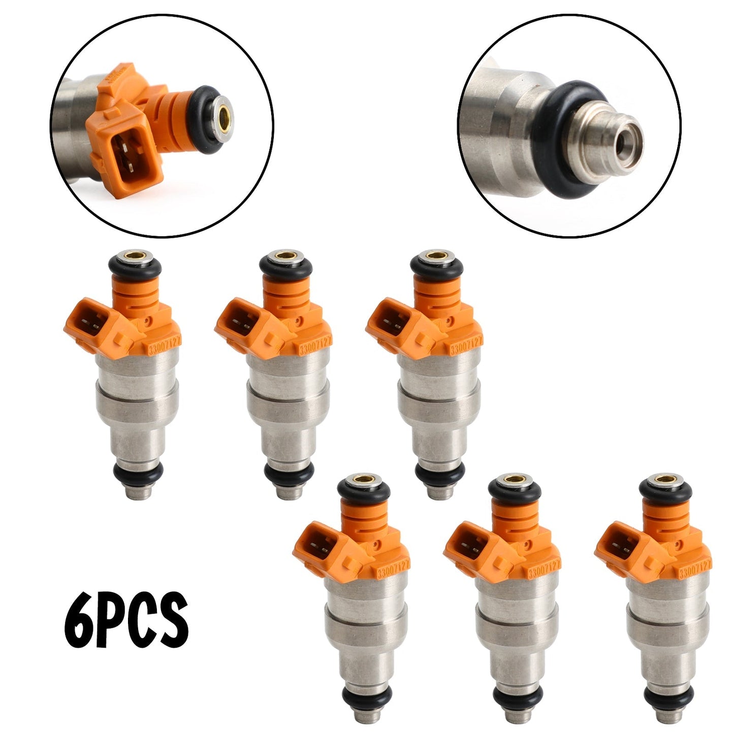 1987-1998 Cherokee I6 4.0L 6PCS Fuel Injectors 33007127 53003956 53030343