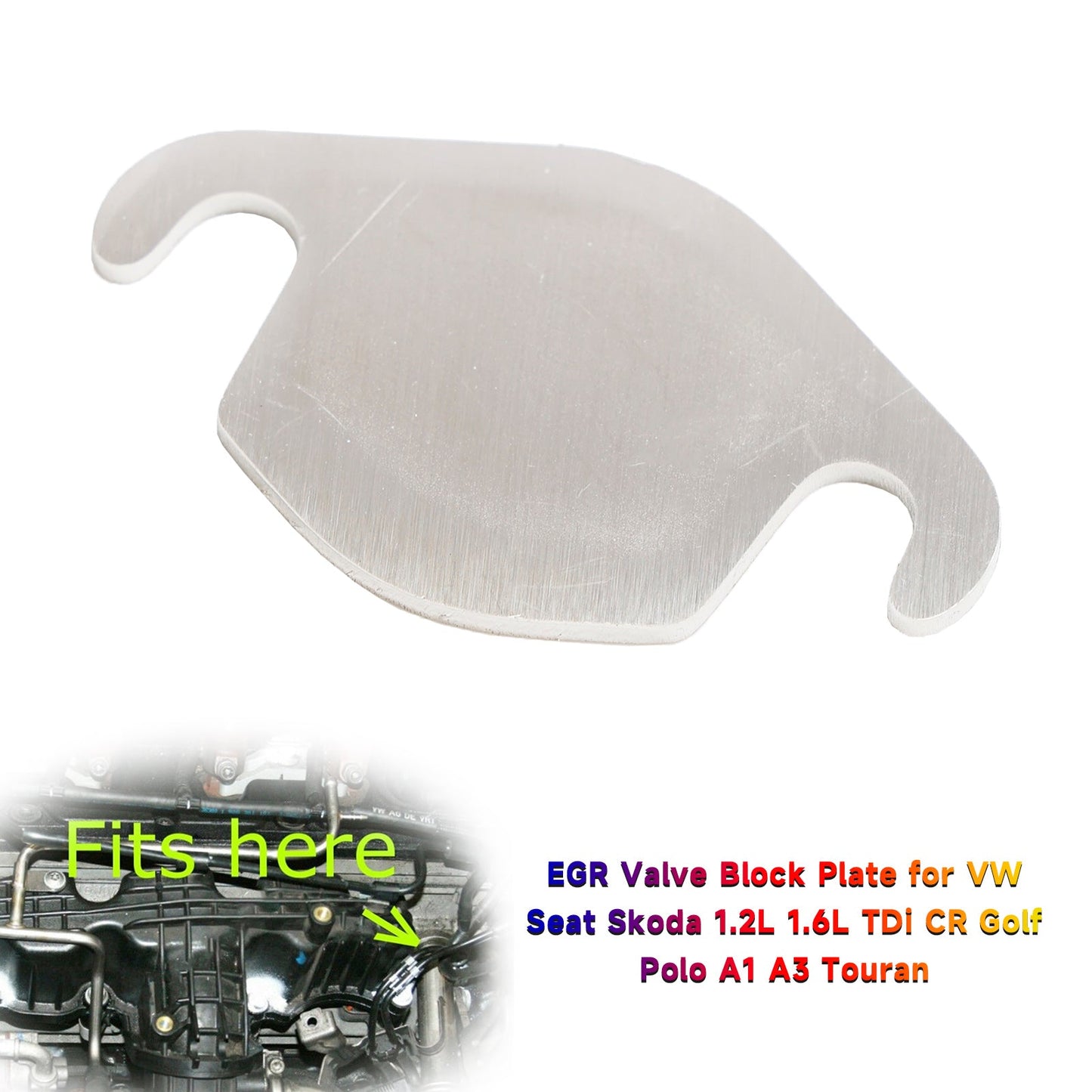 EGR Valve Block Plate for VW Seat Skoda 1.2L 1.6L TDi CR Golf Polo A1 A3 Touran