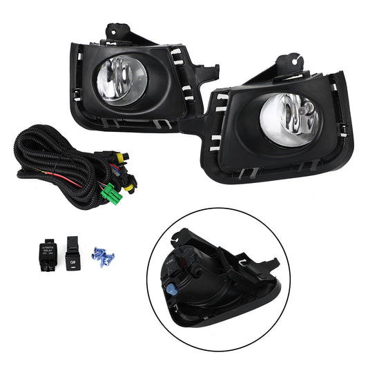 12-14 Toyota Prius C Clear Lens Front Bumper Fog Light Lamps w/Bezel+Switch