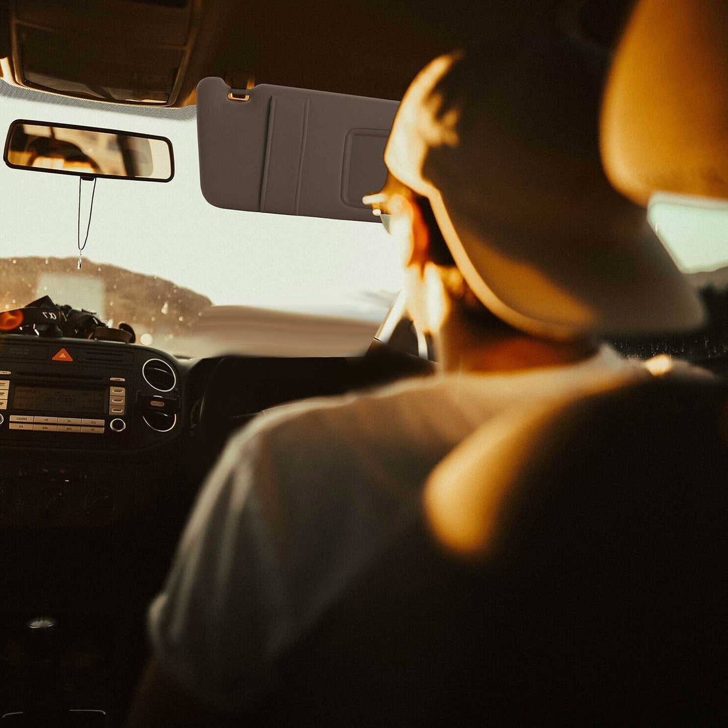 Right Passenger Side Sun Visor With Sunroof Gray for 2007-2011 Toyota Camry