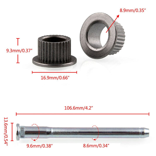 Door Hinge Pin Bushing Kit 1994 - 2004 Chevy S10 GMC S15 2Door