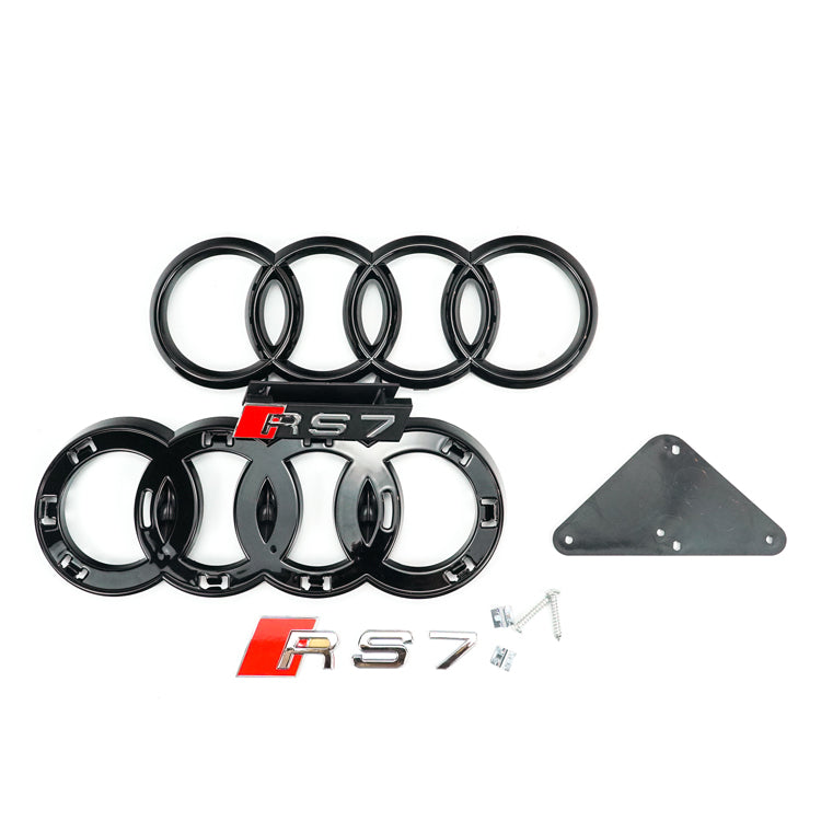 RS7 Style Black Honeycomb Grille for 2010-2015 Audi A7 S7 Sport Mesh Hex Grill Replacement