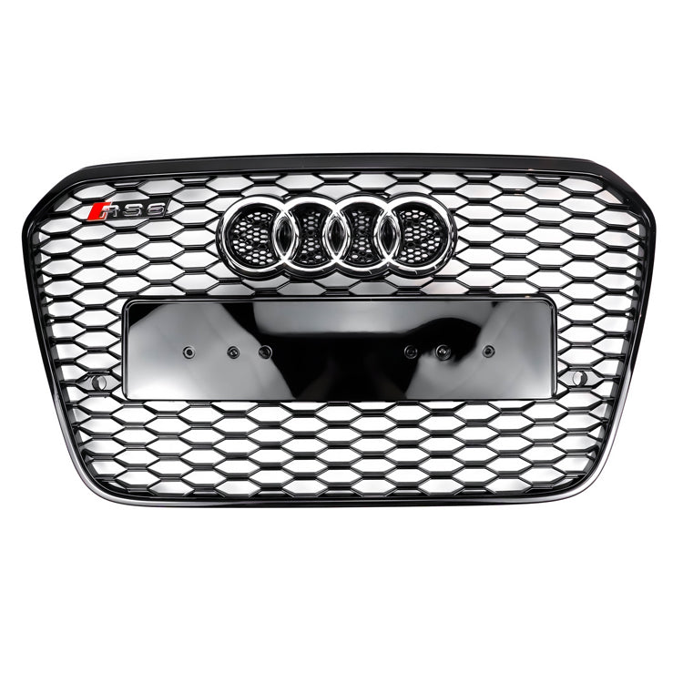 2012-2015 Audi A6 C7/S6 pre-facelift RS6 Style Honeycomb Front Bumper Grille Blcak Grill