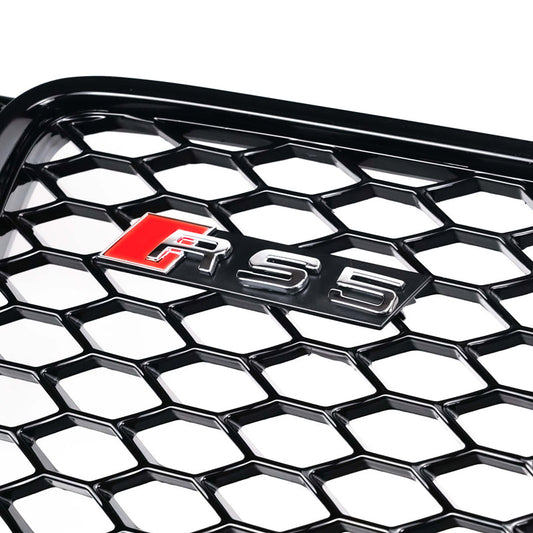 Audi A5 S5 B8 RS5 Style Honeycomb Hood Sport Mesh Grille Replacement Black 2008-2012