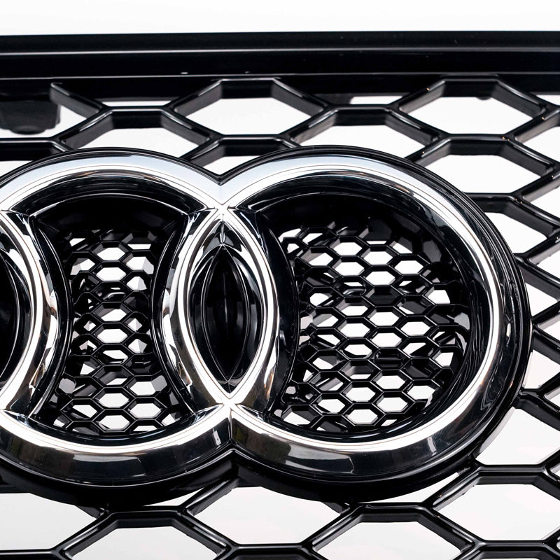 RS5 Style Black Honeycomb Grille for 2008-2012 Audi A5 S5 B8 Hood Sport Mesh Replacement