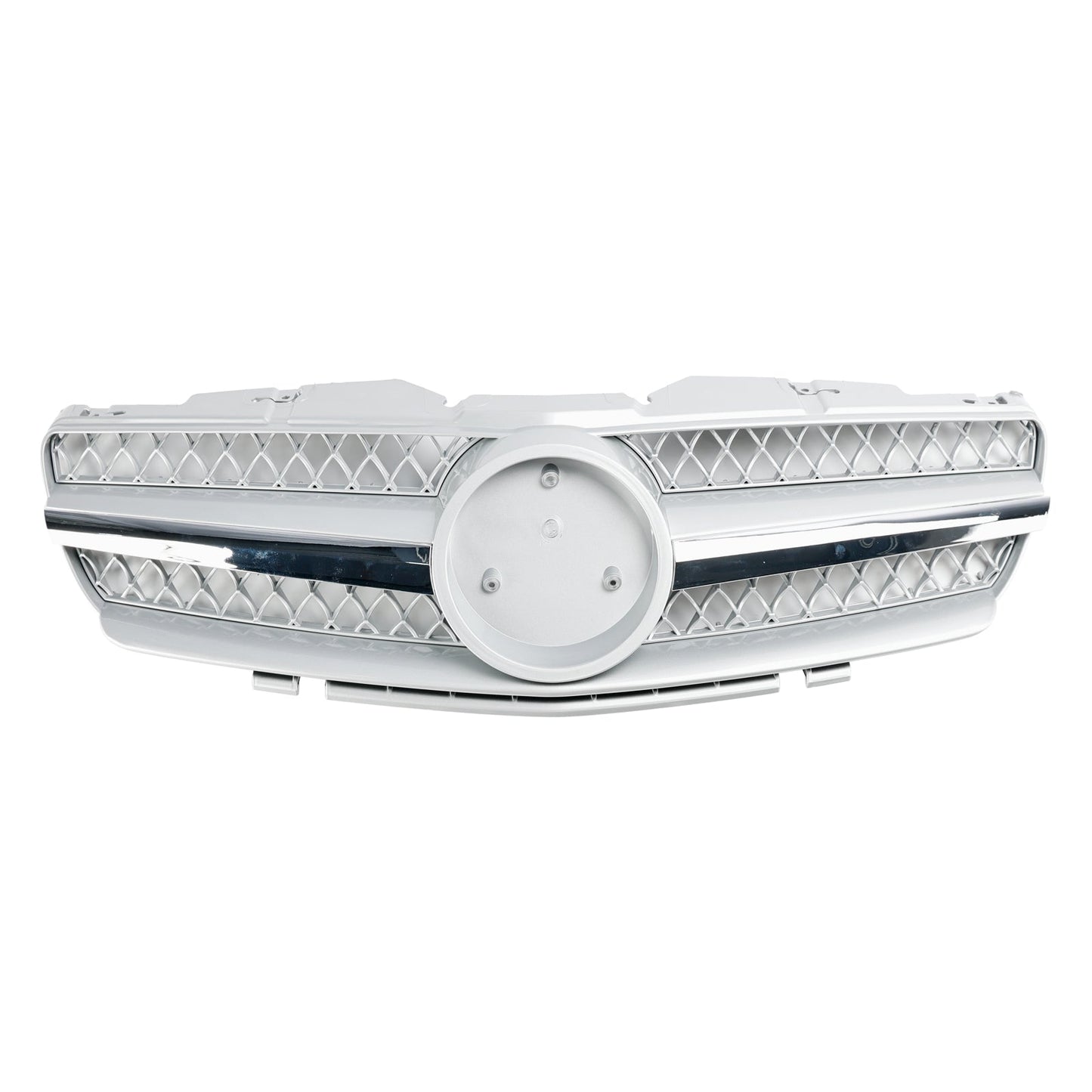 2002-2006 Mercedes Benz SL-Class R230 SL350 SL500 SL600 SL55 SL65 Front Bumper Grill Silver Chrome Grille