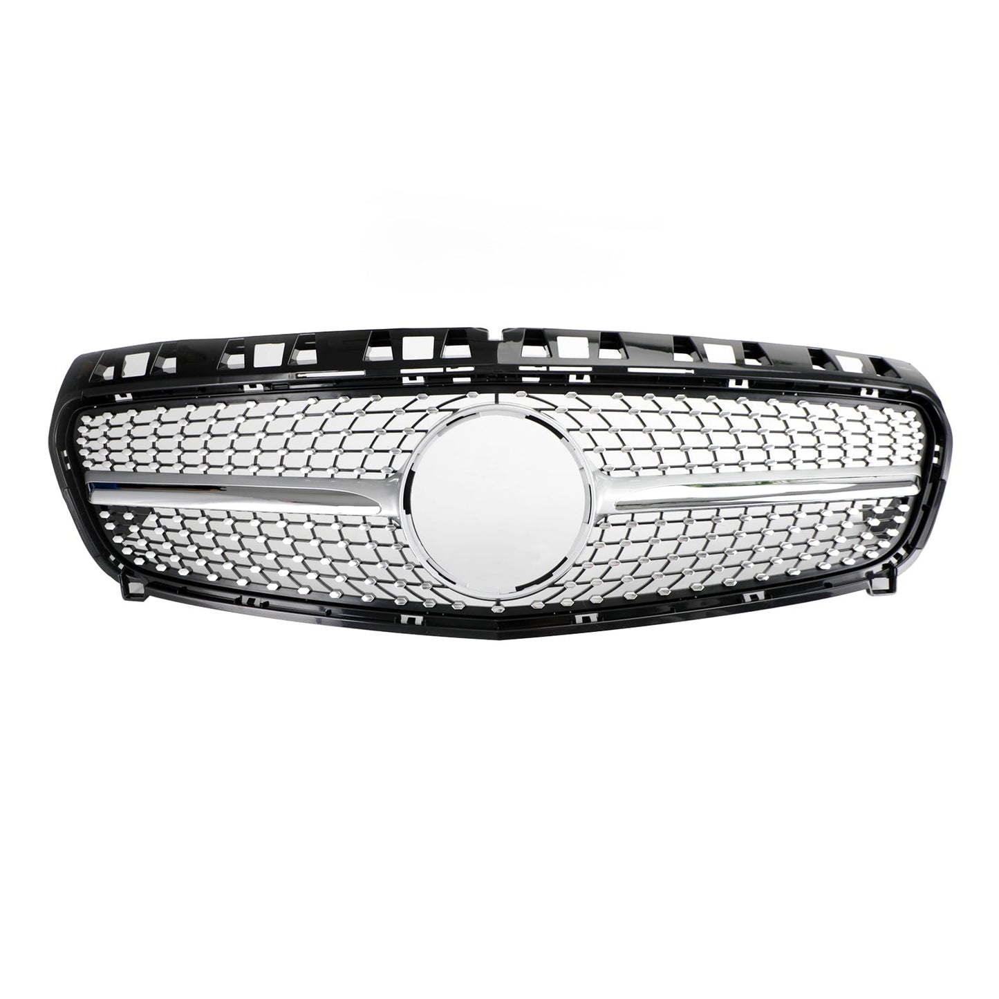 2013-2015 Mercedes W176 A-Class A180/200/A45 Front Bumper Grille Black Chrome Replacement Grill