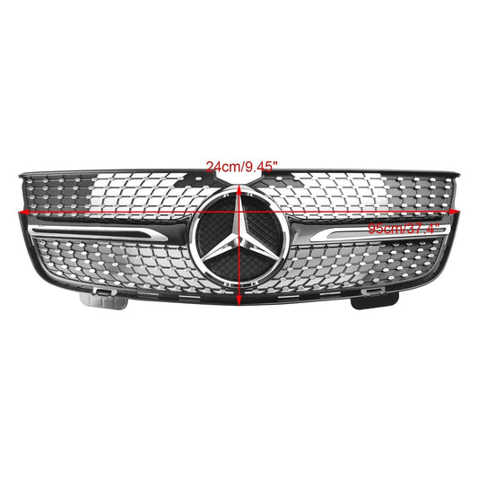 Benz 2007-2009 GL-Class X164 GL450 Chrome Diamonds Mercedes Benz Grill Front Bumper Grille