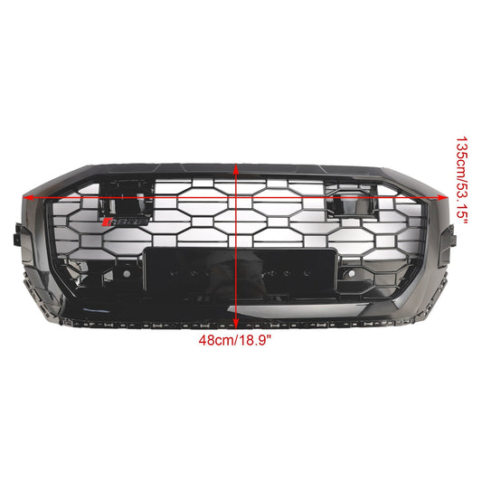 Audi Q8 SQ8 2019-2023 RSQ8 Style Front Honeycomb Mesh Grill Gloss Black Grille